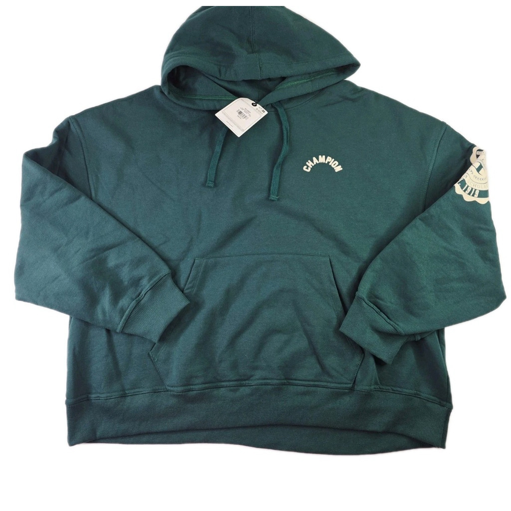 Champion Women’s Green Powerblend Fleece Pullover Hoodie NWT Size 2XL